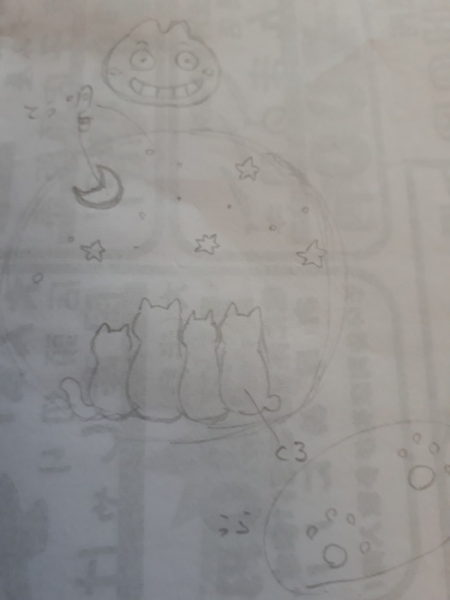 “夜空を見上げる猫たち”のソーラーライトのランタン作ってみた