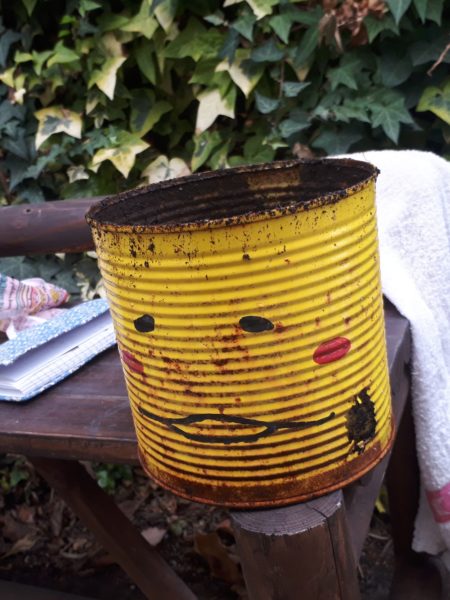 空き缶を、ネコとクマとブタの植木鉢にリメイク(ФωФ)【業スーのトマト缶】