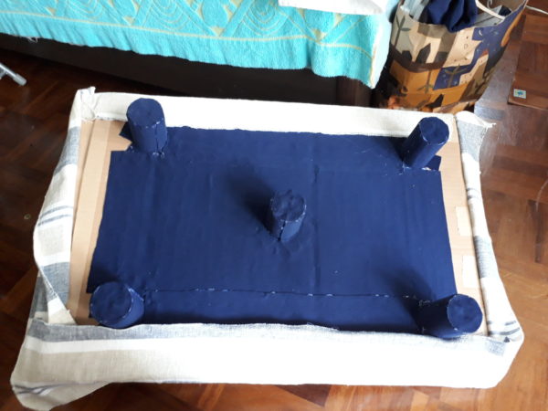 高齢シニア義弟まめちゃんの為に猫用ソファを手作りしてみた・その2【段ボールと100均商品でDIY】