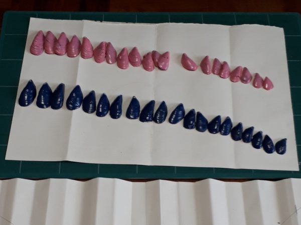 東南アジアのお土産風・カラフルな貝殻とシーグラスで螺旋状のウインドチャイム作ってみた、手作り、DIY