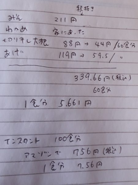 減塩と節約と時短の為、味噌玉(味噌汁の素)を作ってみた。