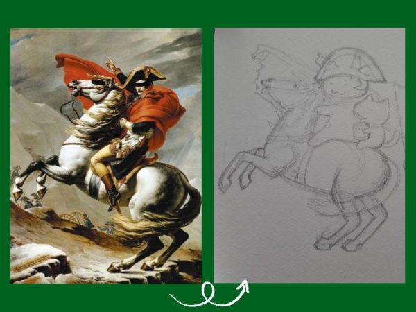 年賀状 馬 午 2026年 ナポレオン フランス革命 猫