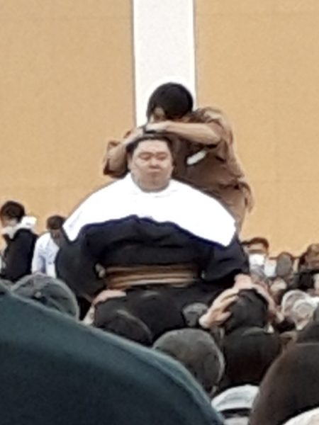 大相撲の巡業に行ってきた(圧迫骨折療養中のぷこ母と)