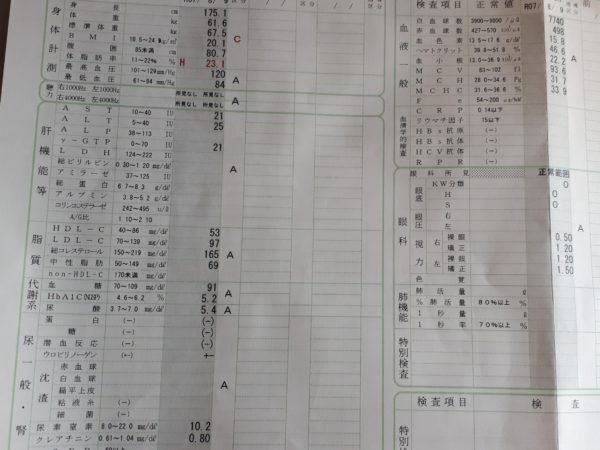 (それなりの)努力の賜物？コレステロール値下がった