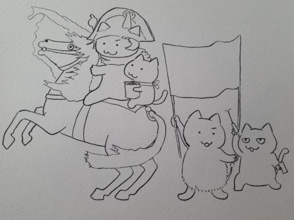 年賀状 馬 午 2026年 ナポレオン フランス革命 猫