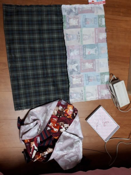 8ヶ月かかってようやく完成したエコバッグ(デカイ)　猫　シュール柄　簡単　頑丈