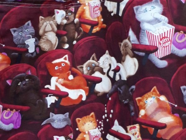 8ヶ月かかってようやく完成したエコバッグ(デカイ)　猫　シュール柄　簡単　頑丈